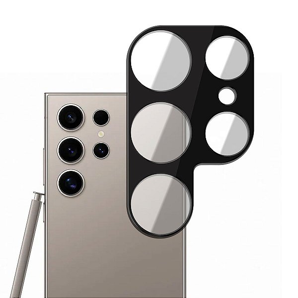 Película  Câmera Vidro 3D Compatível Galaxy S24 Ultra