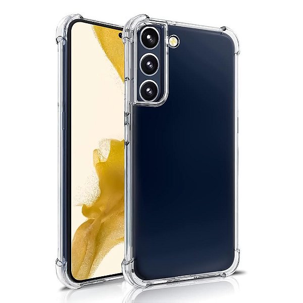 Capinha Samsung Galaxy S22 Plus Silicone Transparente TPU Premium com Proteção de Câmera