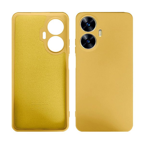 Capinha Realme C55 Silicone Aveludado Proteção de Câmera Lisa