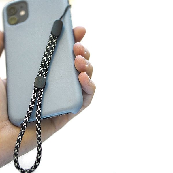 Alça p/ Capinha de Celular Phone Leash Migs Black White