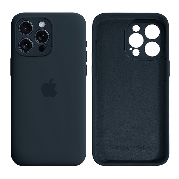 Capinha iPhone 15 Pro Max Silicone Aveludado com Proteção de Câmera
