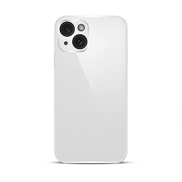 Capa Vidro Temperado Silicone Compatível com iPhone 15 Plus