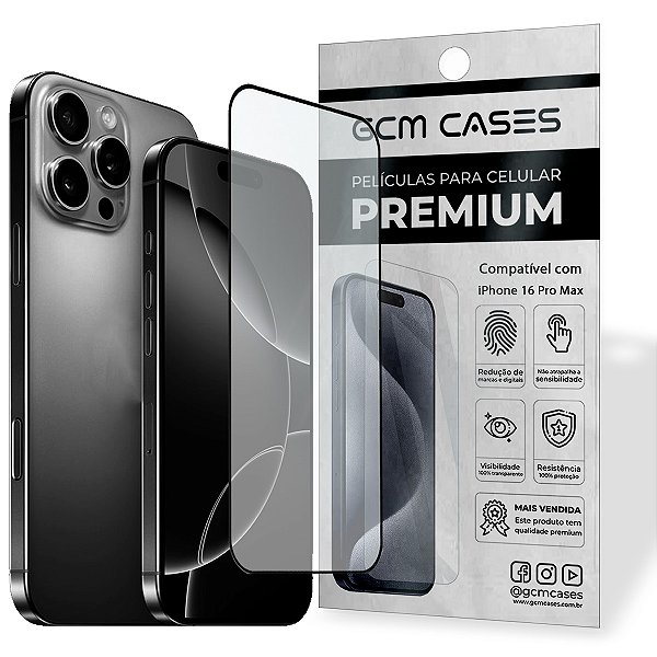 Película 3D para iPhone 16 Pro Max Vidro Temperado