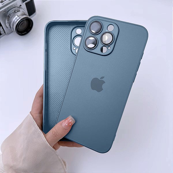 Capinha iPhone 12 Pro Max Vidro Fosco Premium Luxo Diversas Cores