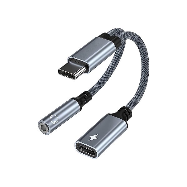 Adaptador Tipo C para Tipo C e Fone P2 Peining