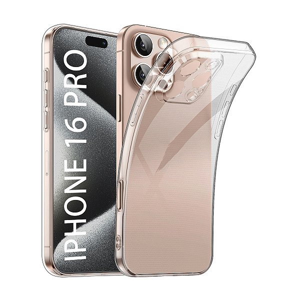 Capinha iPhone 16 Pro TPU Transparente Capa Clean Flexível