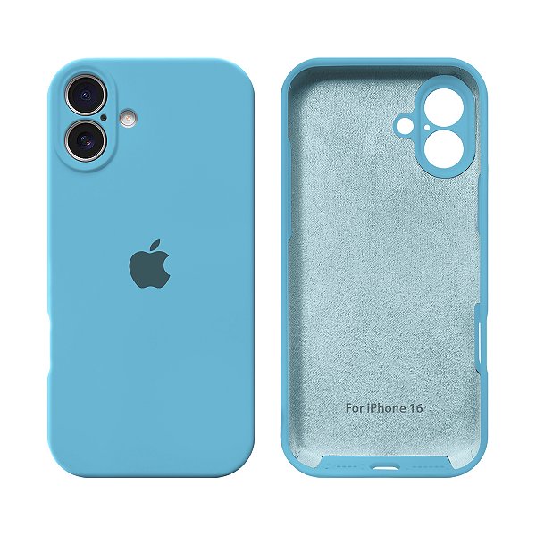 Capinha Para iPhone 16 Proteção camera Silicone Aveludado