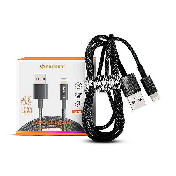 Cabo de Dados e Carga USB para Lightning Nylon 1m 6A