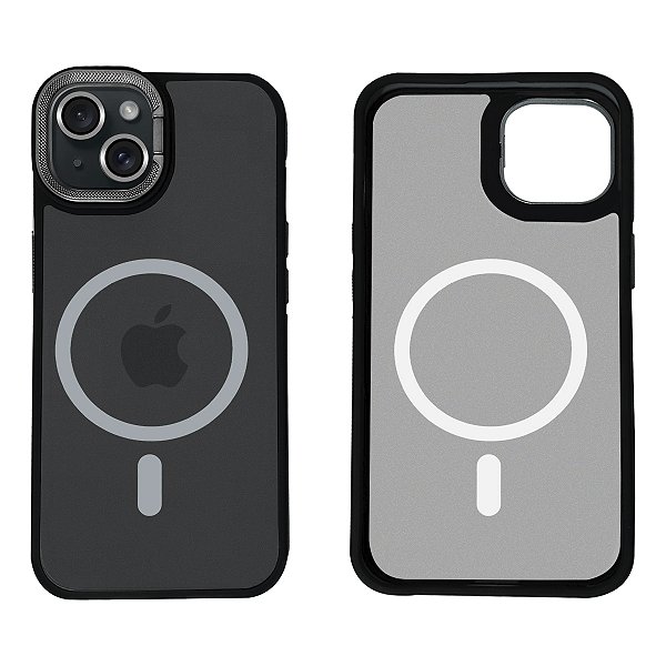 Capinha para iPhone 15, iPhone 15 Pro, iPhone 15 Pro Max Fume Magnética com Suporte