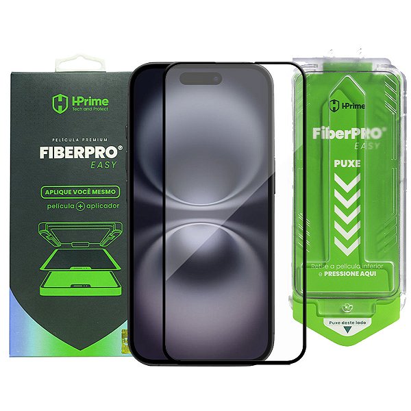 Película Premium HPrime FiberPRO Easy para iPhone 16 Fácil