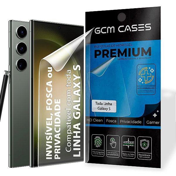 Película Hidrogel para Galaxy Linha S Todos os Modelos com Dimensões até 13" Polegadas