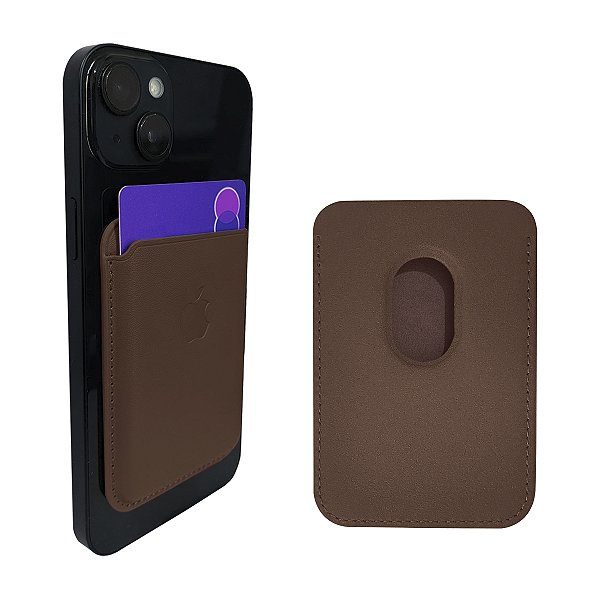 Carteira de Couro Magsafe Magnética compatível com iPhone 12-16 Case