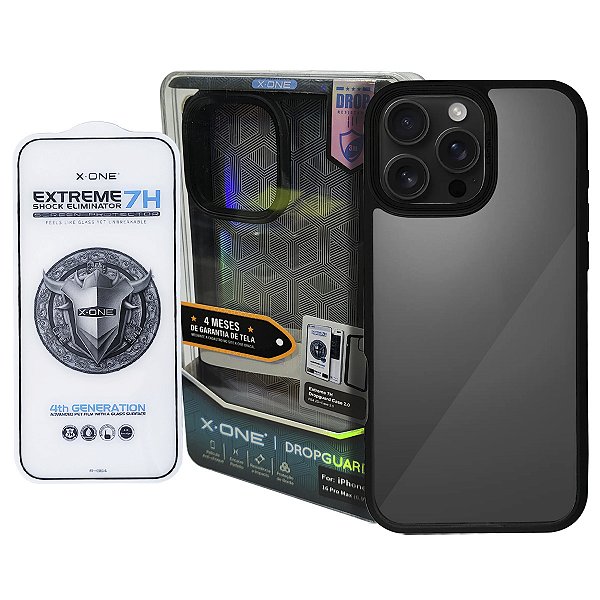 Kit X-One Case 2.0 + Pelicula 7H para iPhone 16 Pro Max