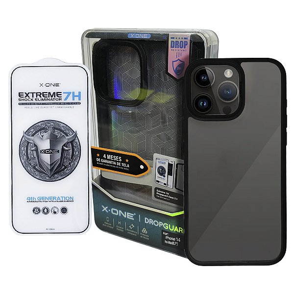 Kit X-One Case 2.0 + Pelicula 7H para iPhone 14 Pro Max