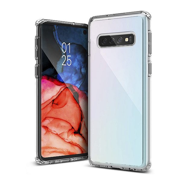 Capa Compatível com Galaxy S10 Transparente Proteção Câmera
