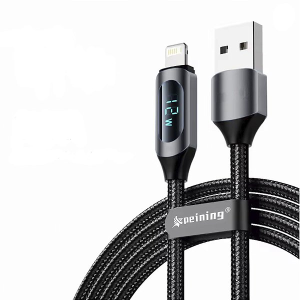 Cabo Carregador Light Carga Turbo Nylon 120cm com Display