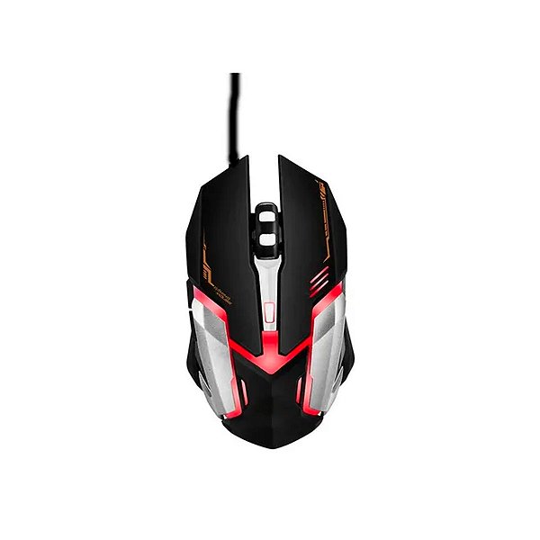 Mouse Gamer E-Sport Peining PEI V6 RGB com fio 6 botões