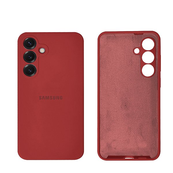 Capinha Para Galaxy S25 Silicone e Veludo Proteção Câmera