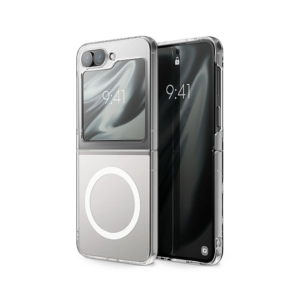 Capinha Transparente Magsafe para Galaxy Z Flip 5 Z Flip 6