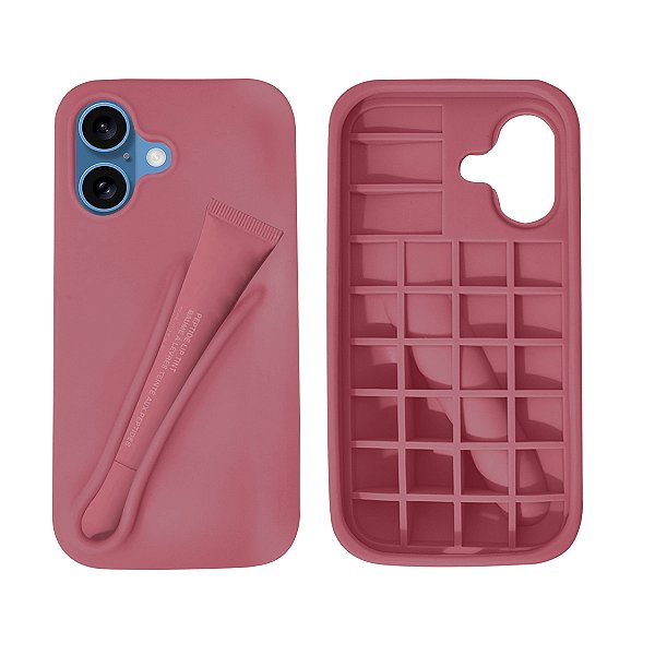 Capinha Lip Case para iPhone 16 Porta Gloss ou Batom