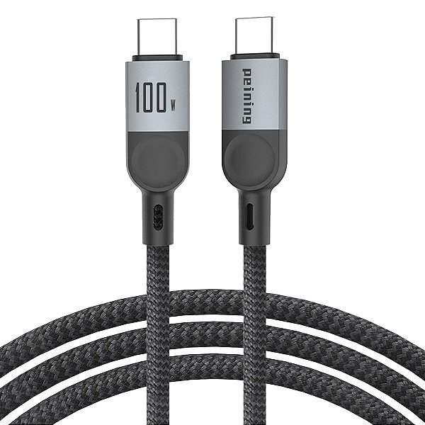 Cabo de Dados Peining USB-C Carga Turbo 100W 1 M Alumínio