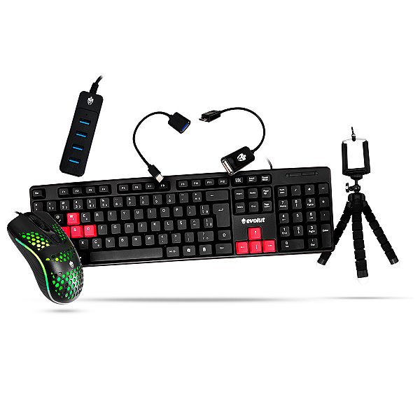 Kit Gamer para Celular Mobilador Combo EG-58 Evolut