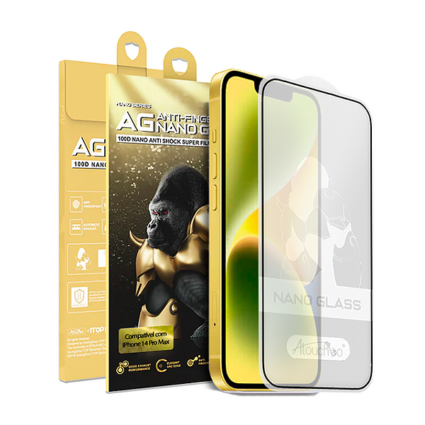 Pelicula para iPhone 14 Pro Max Atouchbo Nano Fosca