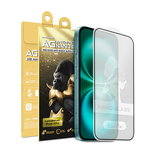 Pelicula para iPhone 16 Plus Atouchbo Zeus Series Nano Fosca