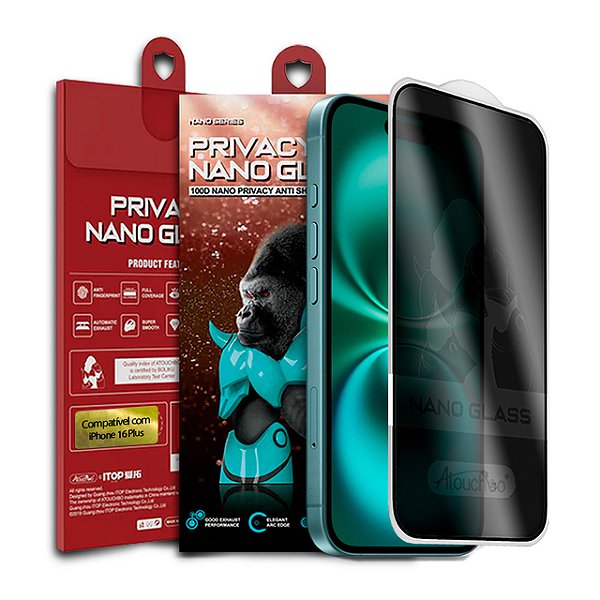 Pelicula para iPhone 16 Plus Atouchbo Nano Privacidade