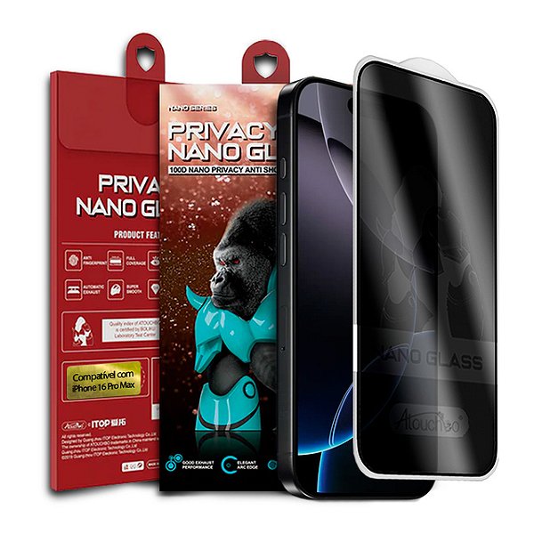 Pelicula para iPhone 16 Pro Max Atouchbo Nano Privacidade