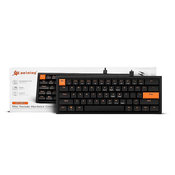 Mini Teclado Mecânico Compacto com Fio PEI-FR03 Peining