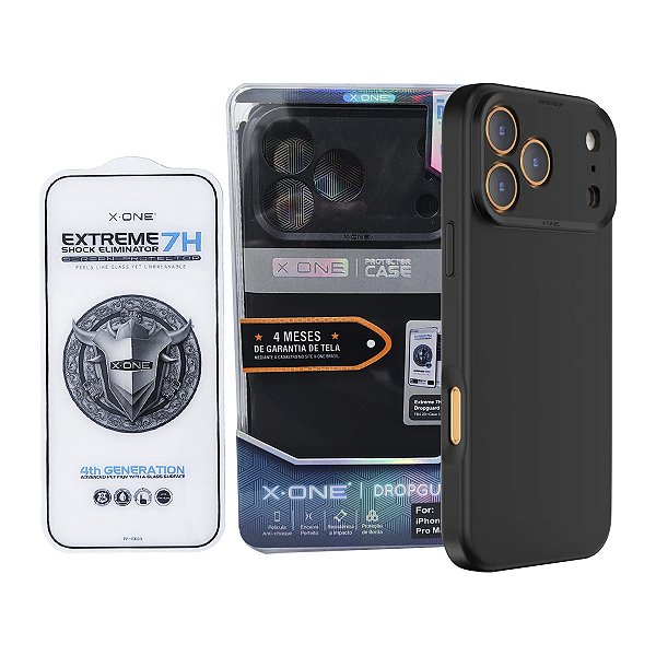 Kit X-One Case 3.0 + Pelicula 7H para iPhone 17 Pro
