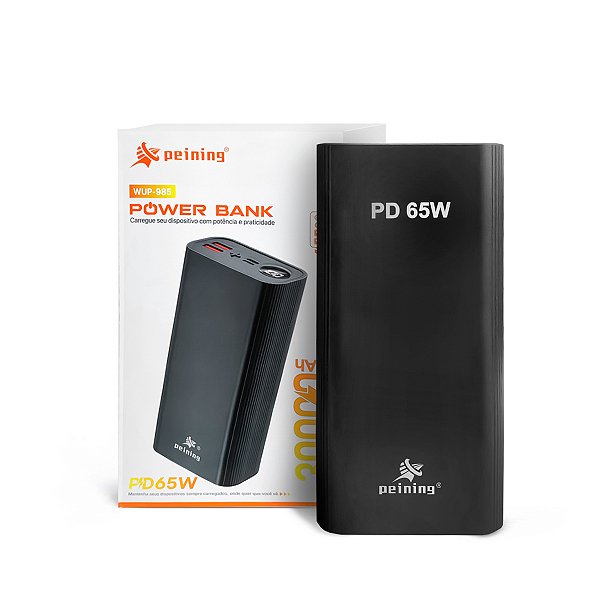 Power Bank 30000mAh Carregamento Turbo 65W WUP 985 Peining