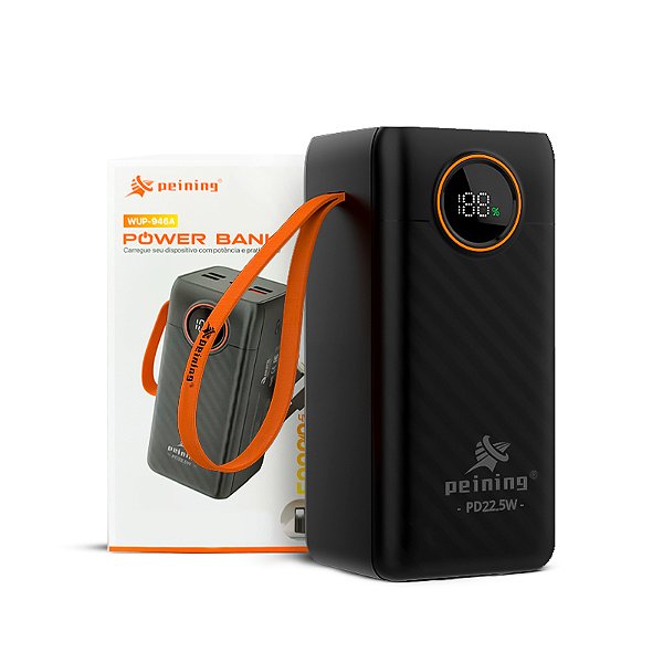 Power Bank 50000 mAh Turbo com Lanterna WUP 946A Peining
