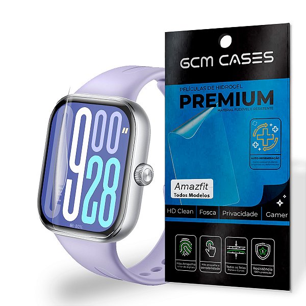 Película Hidrogel para Amazfit Todos os Modelos - Fabricamos Películas com Dimensões até 13" Polegadas