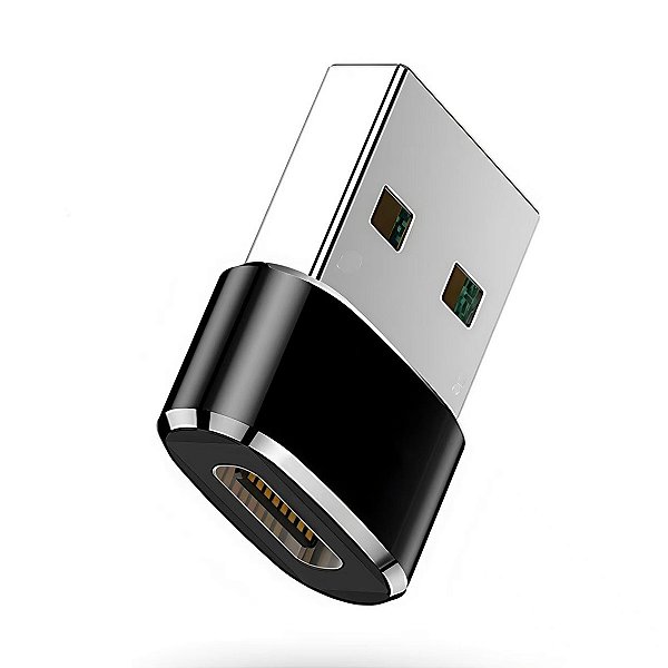 Mini Adaptador OTG USB P/ Tipo-C Transferência Carregamento