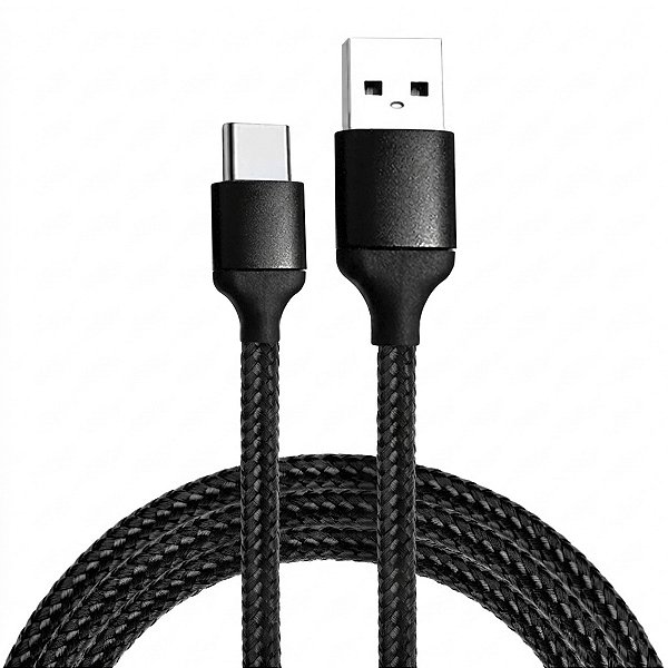 Cabo USB para Tipo C  Turbo 60w Resistente Nylon 2 Metros