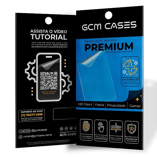 Película Hidrogel para OPPO K12 X TPU Flexível Premium Invisível, Fosca ou Privacidade
