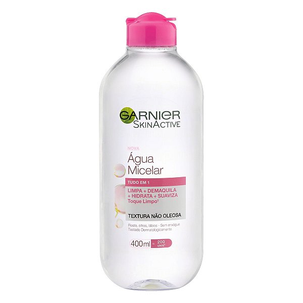 Agua Micelar Tudo em 1.  400ml - GARNIER SKINACTIVE