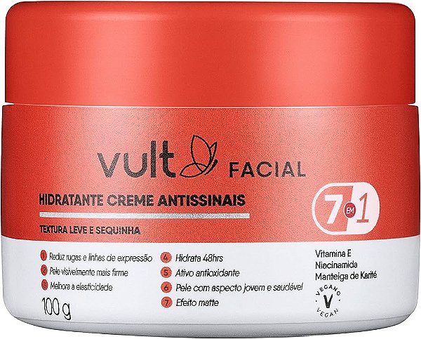 Vult Care Antissinais Creme Hidratante Facial 100g - VULT