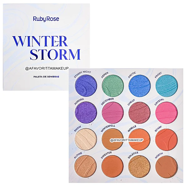 Paleta de Sombras Winter Storm _ RUBY ROSE