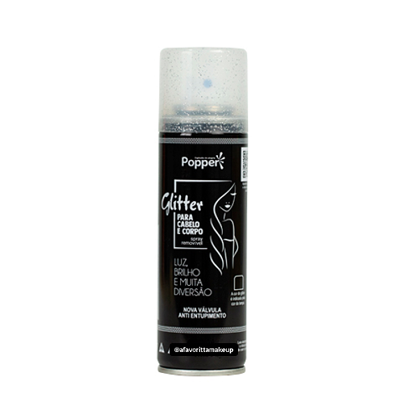 Spray Glitter para Cabelo e Corpo 150ml - POPPER