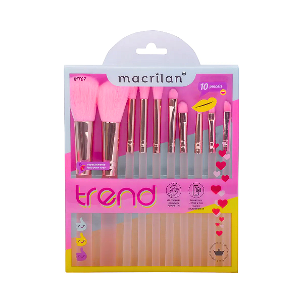 Kit Trend 10 Pincéis - MACRILAN