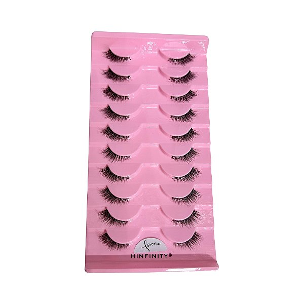 Caixa com 10 Pares de Cílios Postiços #1022