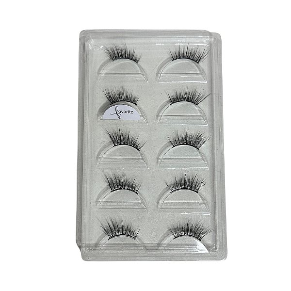 Caixa com 05 Pares de Cílios Postiços HL13