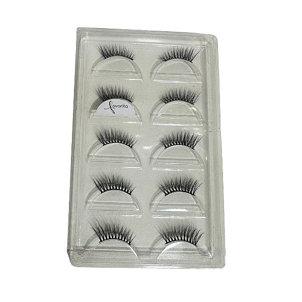 Caixa com 05 Pares de Cílios Postiços HL12