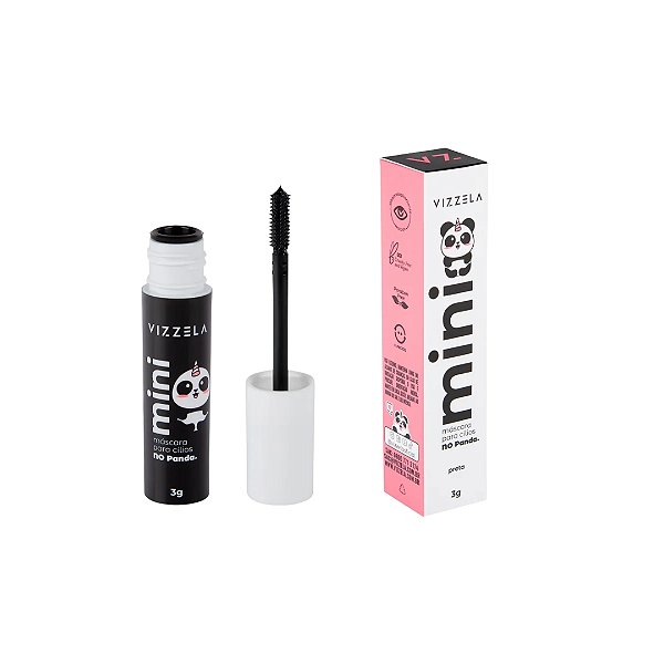 Mini Máscara para Cílios No Panda Preta * VIZZELA
