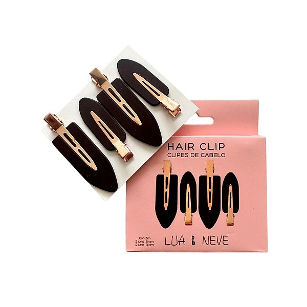 Kit c/ 4un Presilhas Hair Clips - LUA E NEVE