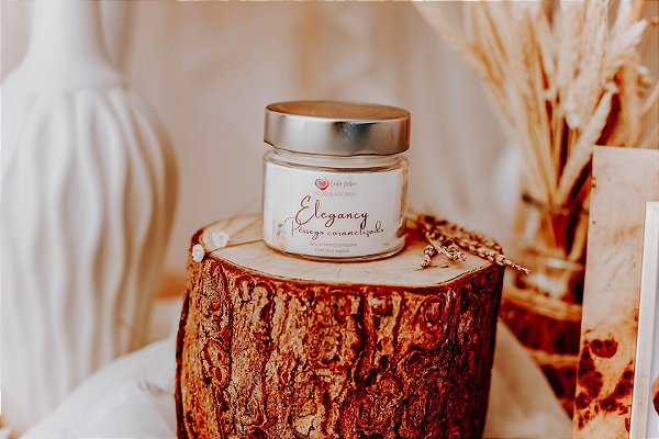 Vela Elegancy - Pessego caramelizado 150g