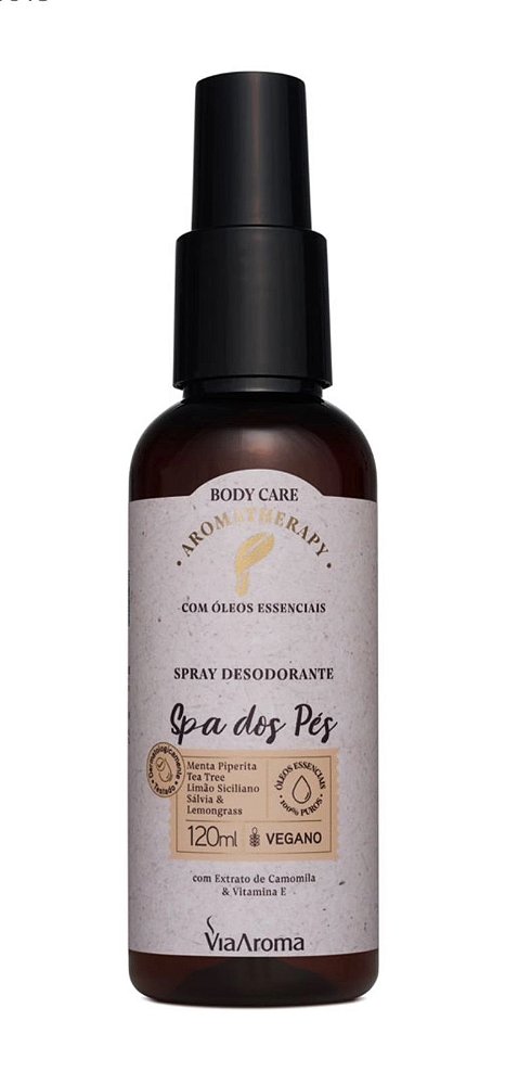 spray desodorante 120ml aromatherapy spa dos pes